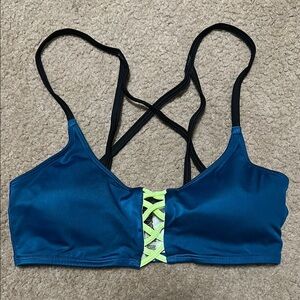 Victoria’s Secret Pink Stylish Teal Blue and Green Women's Swim Top 🍑